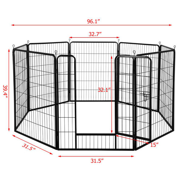 Yaheetech Heavy Duty 8 Panel Dog Pen & Reviews Wayfair